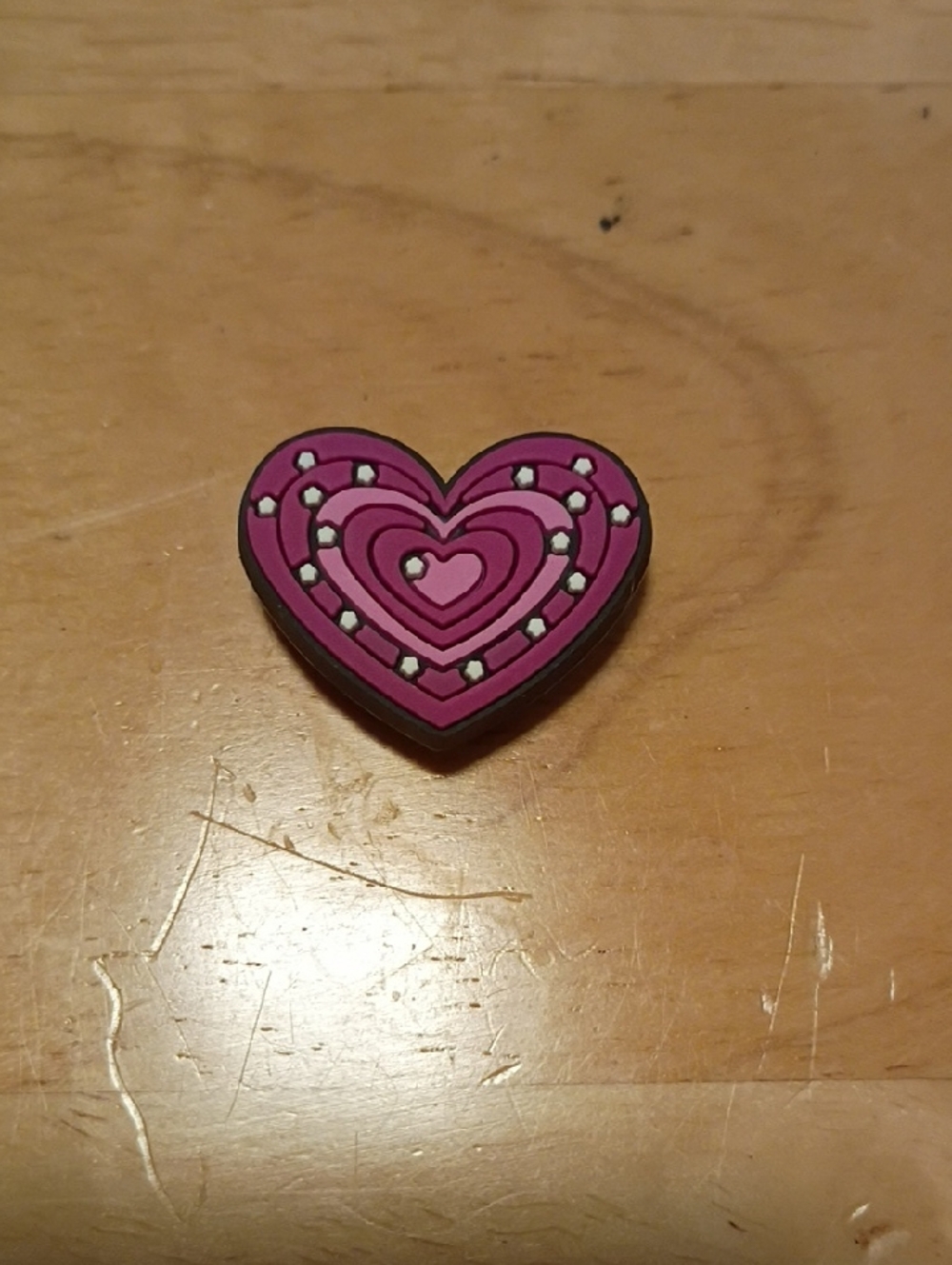 10 for $10 Jibbitz Croc Charms - Pink Heart with Stars 2 - New Shoe Charm